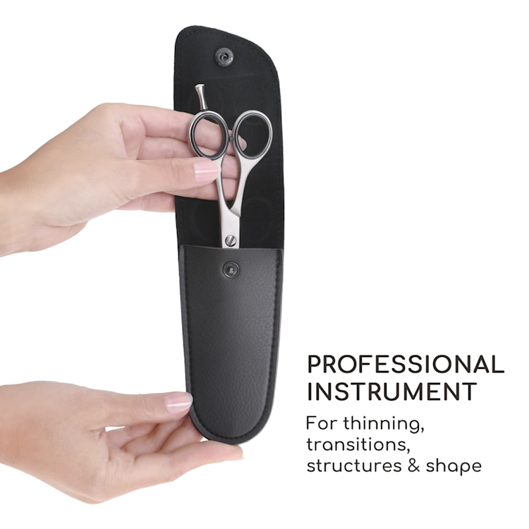 Alpha Premium effileerschaar extra scherp enkelzijdige microtanden incl. etui