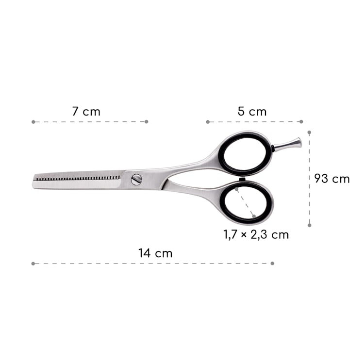 Alpha Premium effileerschaar extra scherp enkelzijdige microtanden incl. etui