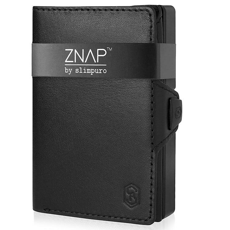 ZNAP, płaski portfel na 8 kart, kieszonka na monety, 8,9 x 1,5 x 6,3 cm (szer x wys. x gł.), ochrona RFID