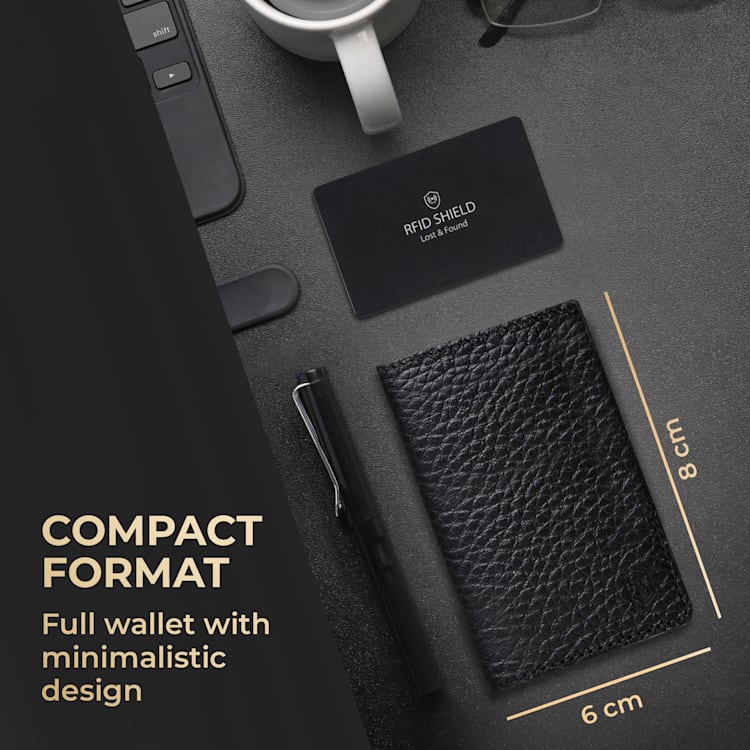 ZNAP Slim Wallet 8 Carteira de Bolso de Moedas e Cartão 8 x 1,5 x 6 cm (LxAxP)
Proteção RFID granenciado | Preto