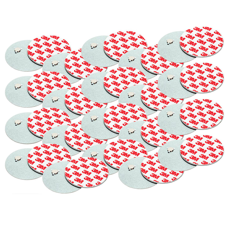 Magnetic Mount Magnetfäste för brandvarnare från 7 cm Ø självhäftande 20-delat set