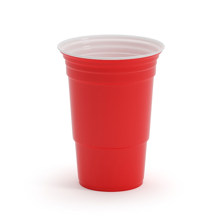 Andrews Red Beer Cups 473 ml (16 Oz) robuust incl. ballen en spelregels 100 stuks