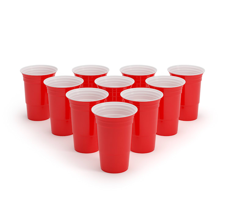 Federer Ultimate Beer Pong feestpakket rode bekers, Shot Cups incl. ballen 10 toernooiplaatsen