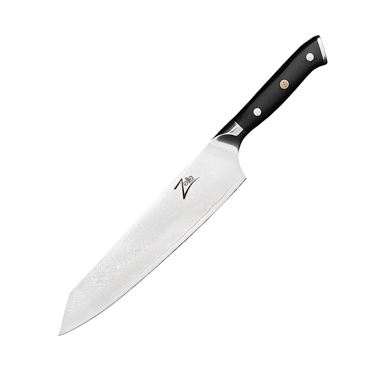 Cuchillo Kiritsuke de 9" serie japonesa Alpha-Royal acero de Damasco Critical knife
