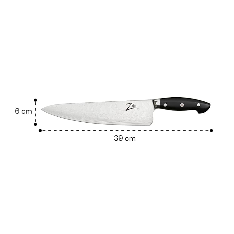 Cuchillo de chef de 10" serie Executive-Plus de acero de Damasco de 61 HRC 10" Cuchillo de cocinero