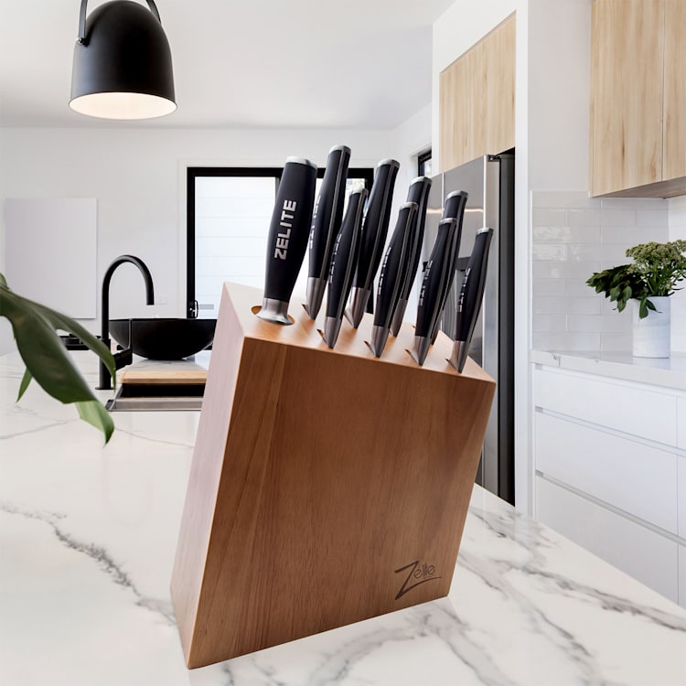 Bloque de cuchillos serie Comfort Pro madera de caucho Knife block