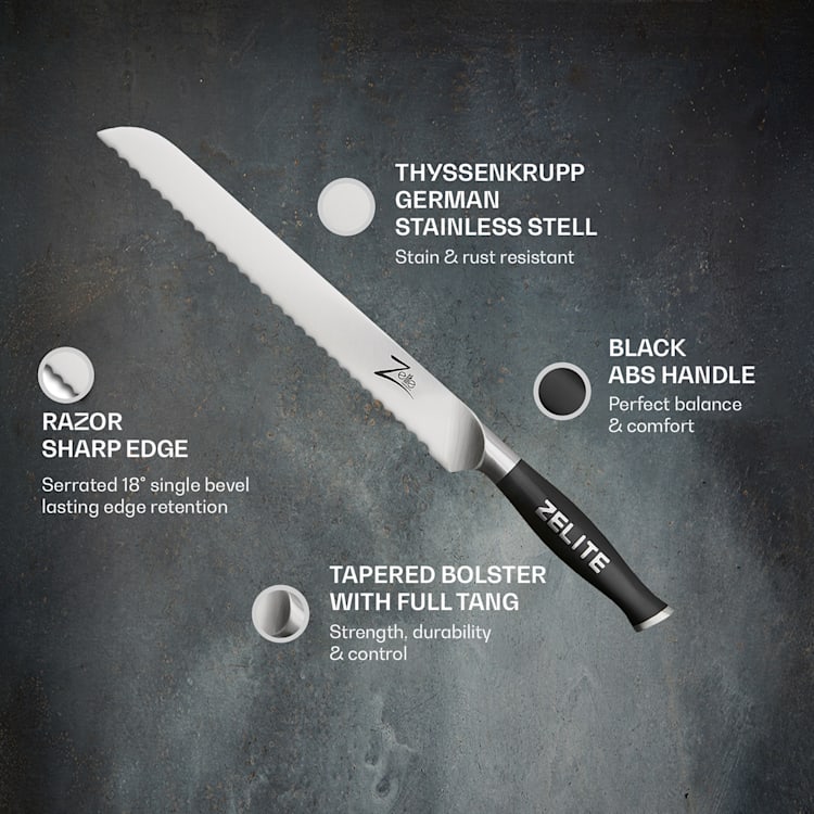 Comfort Pro Series 10" leipäveitsi 56 HRC aaltoileva Bread knife