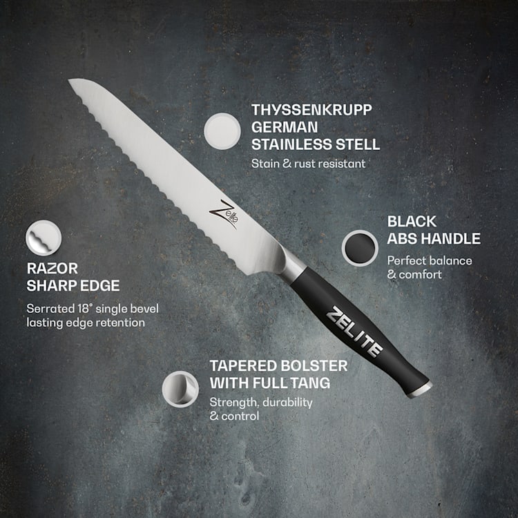 Comfort Pro serie 6" universeel mes gekarteld 56 HRC roestvrij staal Serrated knife