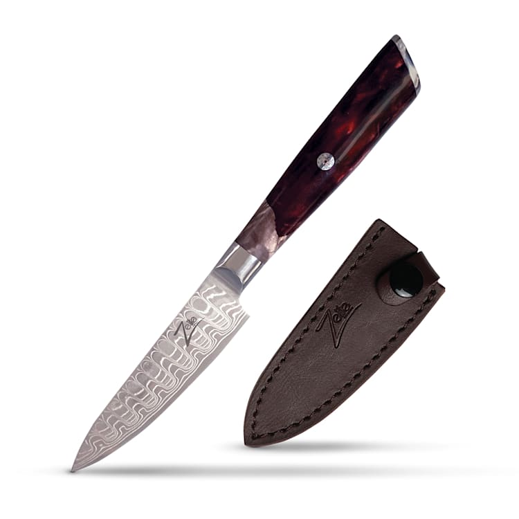 Infinity Wave, 4" nôž na lúpanie, 61 HRC, damašková oceľ Paring knife