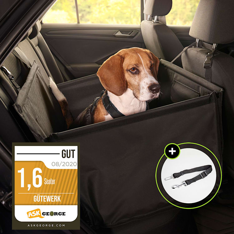 Asiento de coche para perros Rocky, cinturón de seguridad de poliéster plegable y flexible