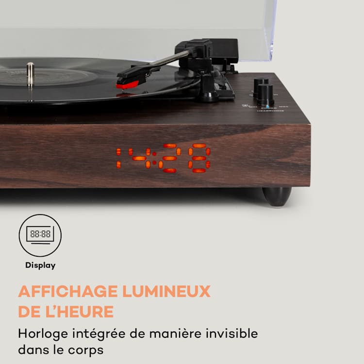 TT-Classic Light platenspeler stofkap Bluetooth incl. luidspreker 33/45/78 rpm hout