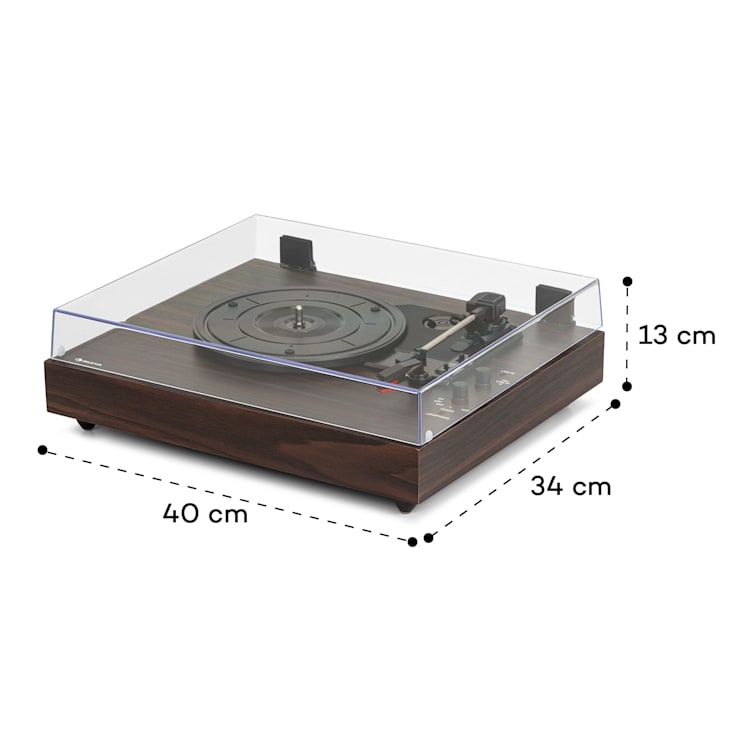TT-Classic Light platenspeler stofkap Bluetooth incl. luidspreker 33/45/78 rpm hout