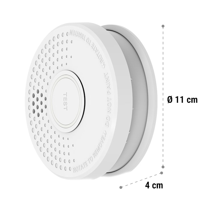 Détecteur de fumée DOF39 avec support magnétique Magnetic Mount en kit 8 pièces