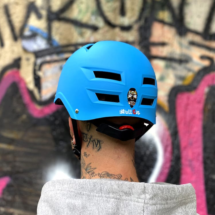 Skate- en fietshelm Microshell EPS binnenschaal ventilatiesysteem L | Hemelsblauw