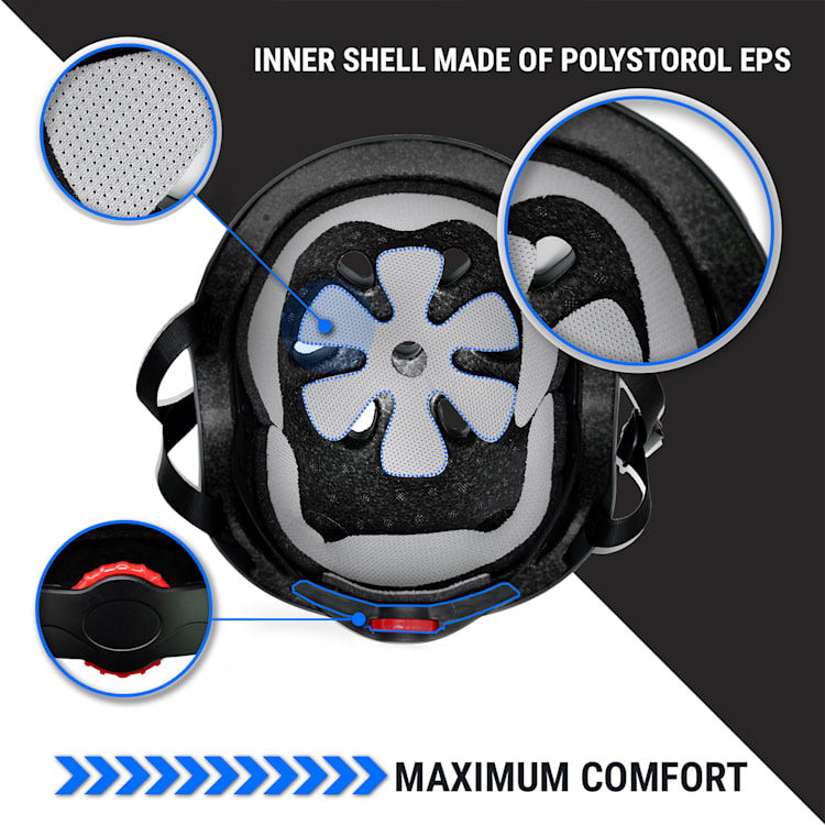 Skate- en fietshelm Microshell EPS binnenschaal ventilatiesysteem S | Pinky PUNK