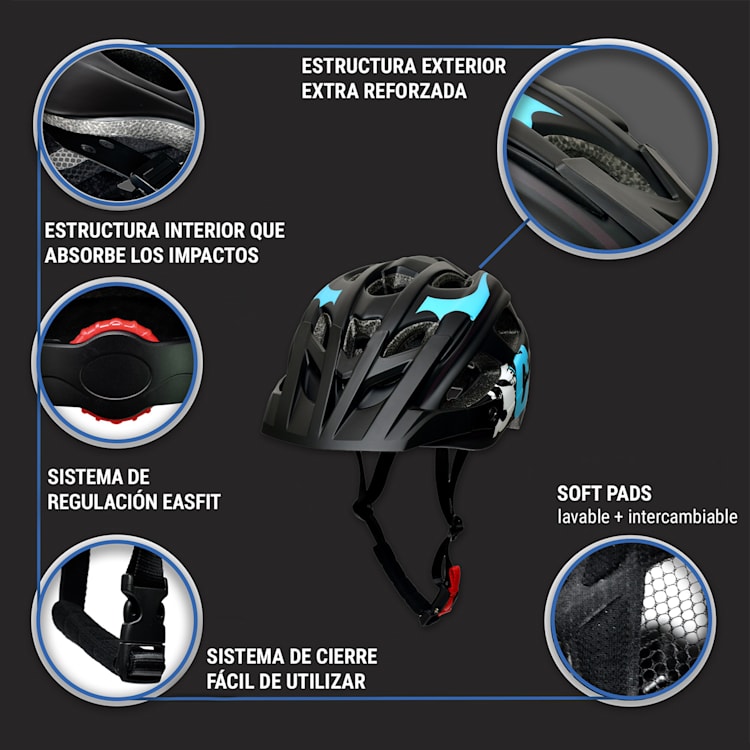 Casco para bicicleta, policarbonato, ajuste flexible del tamaño, sistema de ventilación M | Multi