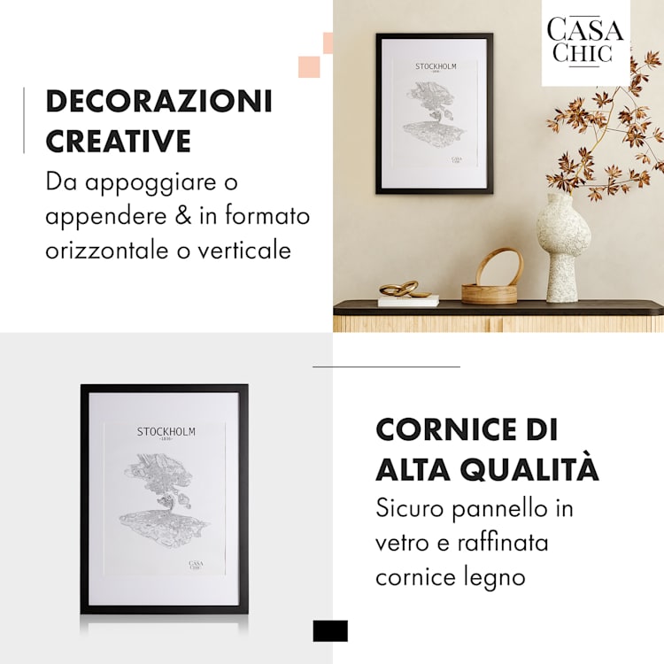 Kenton - Cornice rettangolare, 70 x 50 cm, passepartout, plexiglas