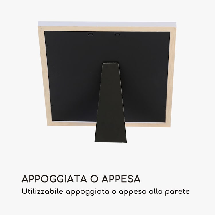 Cornice quadrata Everton, 25 x 25 cm, passepartout per foto, vetro Bianco