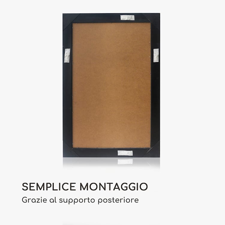 Watford specchio da parete, 90 x 60 cm, legno, piastrelle di vetro con effetto mosaico Oro