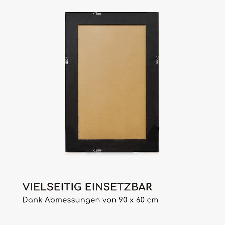 Manresa Wandspiegel Holzrahmen rechteckig 90 x 60 cm Vintage Silber