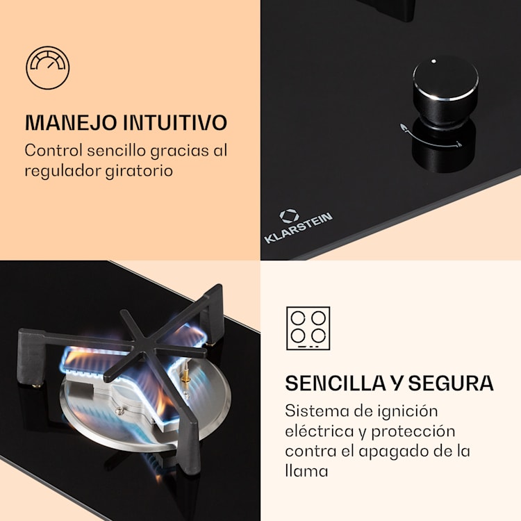 Trifecta 1 Placa de gas placa vitrocerámica de 1 quemador 1 quemador | Negro