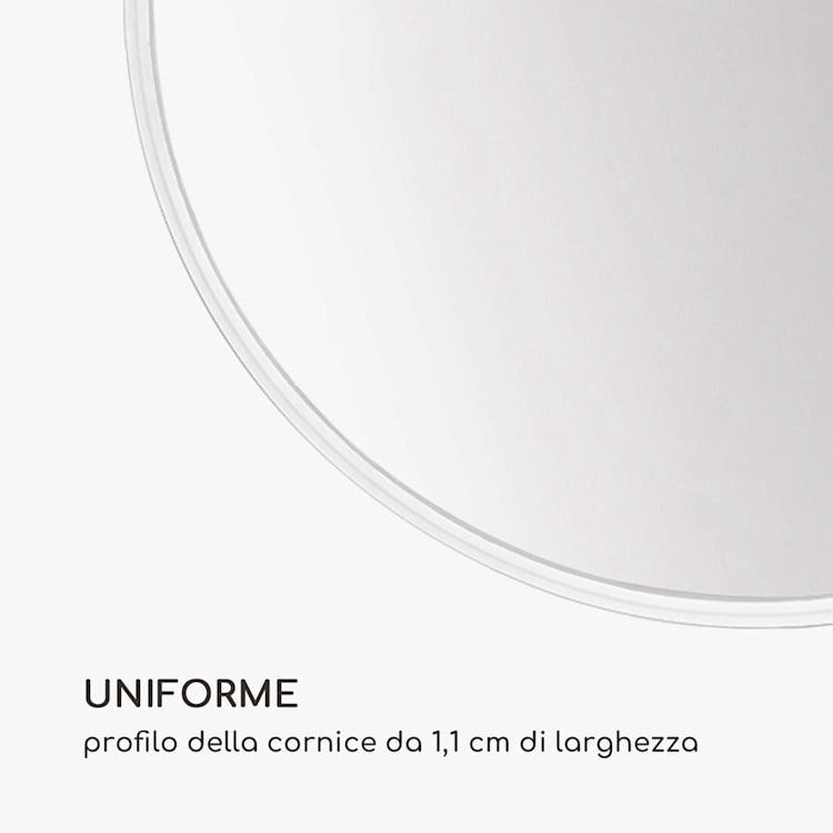 Fournier specchio da parete, cornice in metallo, rotondo, 58,8 x 58,8 cm