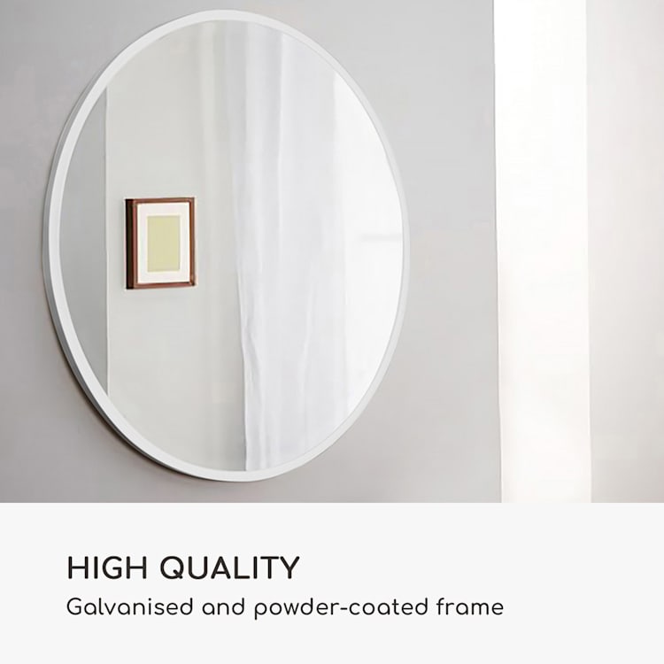 Miroir mural Fournier cadre métallique rond de 80 cm
