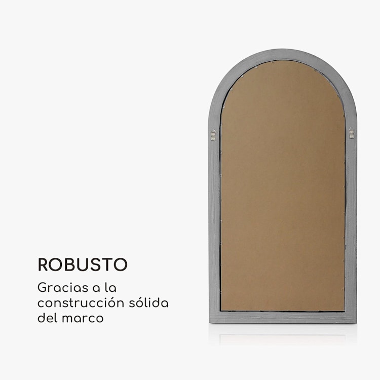 Espejo de ventana francesa Savile Marco de madera 86 x 46 cm Gris