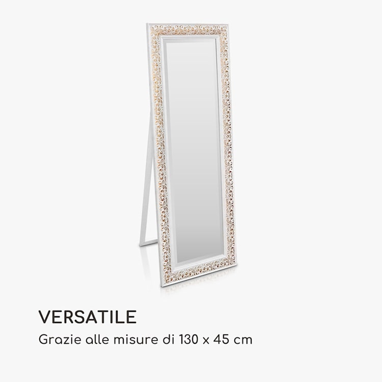 Greenford specchio, cornice di legno, rettangolare, 130 x 45 cm, vintage Oro