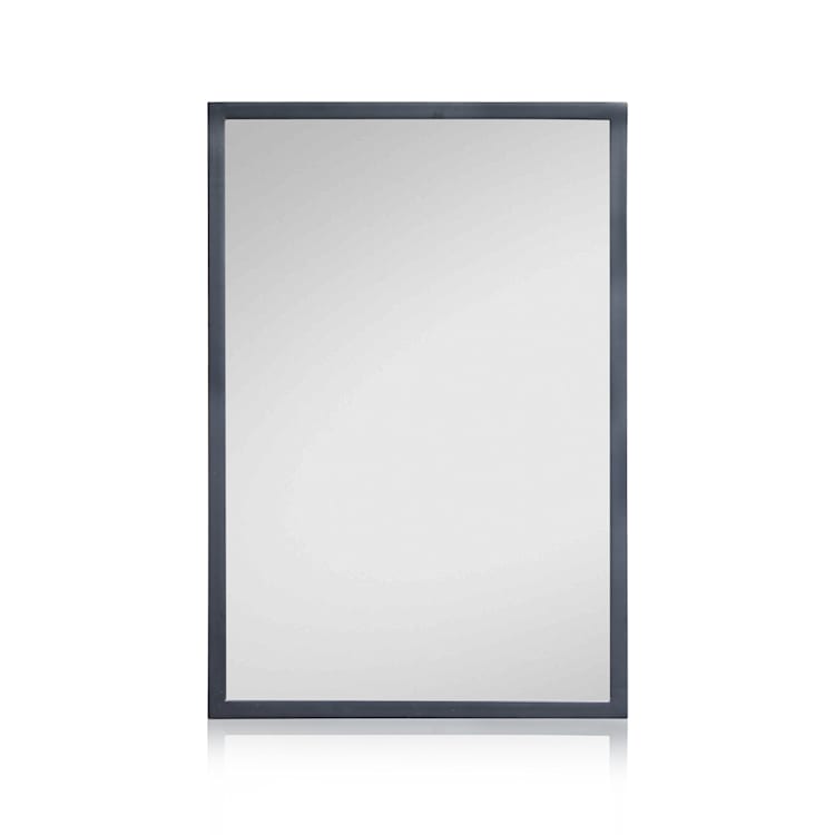 Espelho parede Arsenal Madeira verdadeira Rectangular 90 x 60 cm Preto