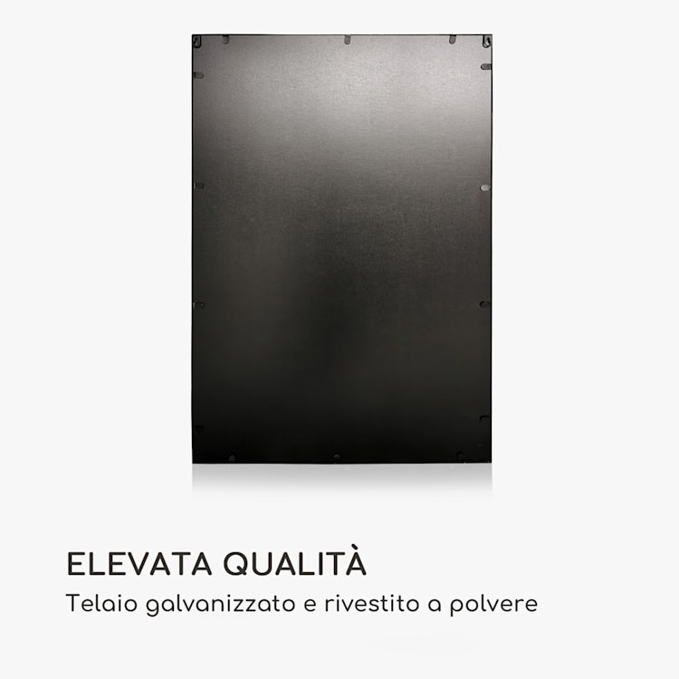 Croxley specchio da parete, cornice di metallo, rettangolare, 90 x 60 cm