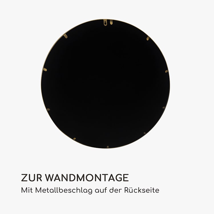 Berkeley Wandspiegel Metallrahmen rund Ø 80 cm Zweig-Design Gold