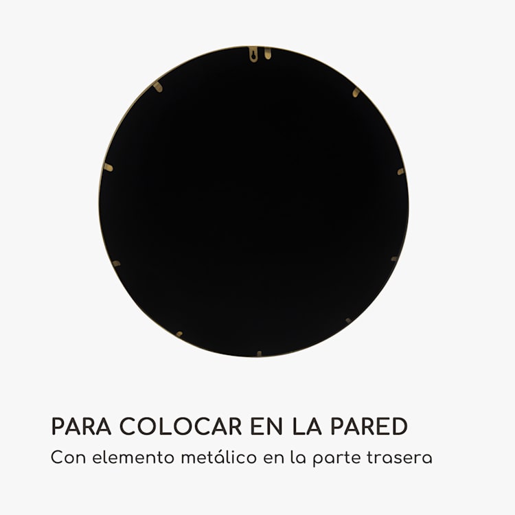 Espejo de pared Berkeley Marco metálico Redondo Ø 80 cm Diseño de ramas Oro