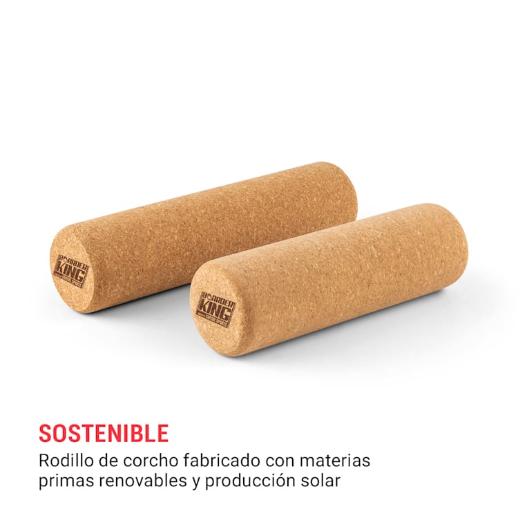 Indoorboard Classic Tabla de equilibro + Esterilla + Rodillo Madera/Corcho Roja Waves