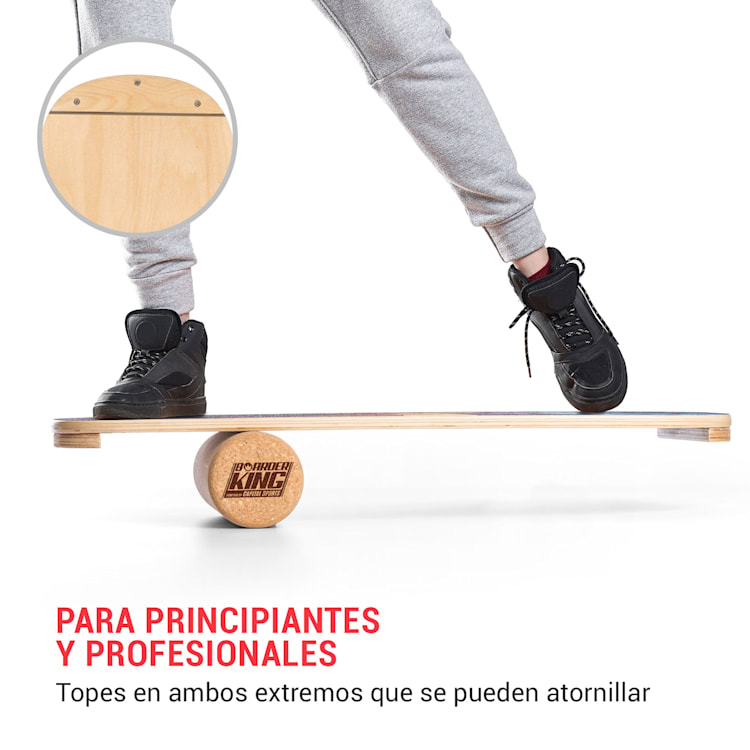 Tabla de equilibrio interior Flow + Esterilla + Rollo madera / corcho Arcs