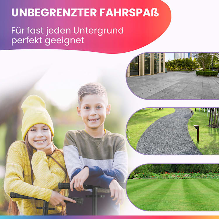 THREE Deluxe Kinderroller LED ab 6 Jahren ABEC 9-Kugellager faltbar höhenverstellbar DeLuxe | Wein
