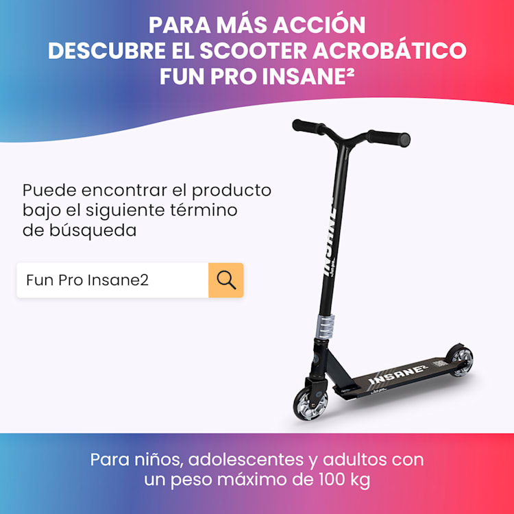 FIVE Deluxe Patinete de niños Led A partir de 10 años Plegable Altura ajustable Correa de transporte Freno de fricción De lujo | Brandy