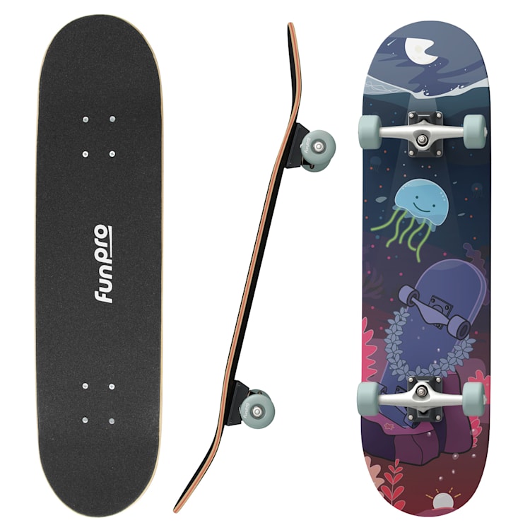 Skate 21 skateboard groot voor tieners esdoornhout coole designs Groot | Sea
