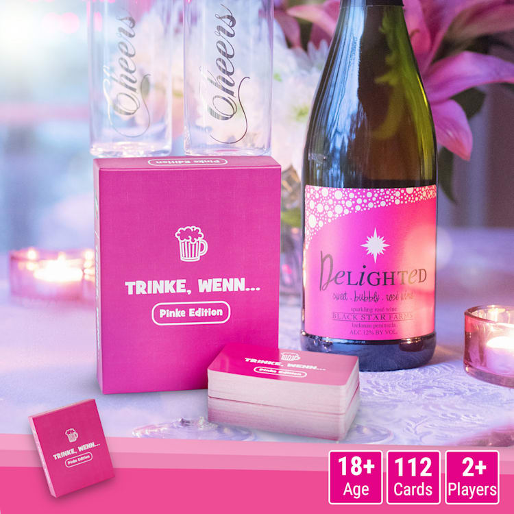 Trinke wenn... Pinke Edition Hra na pitie 100+ otázok Počet hráčov: 2+ Vek: od 18