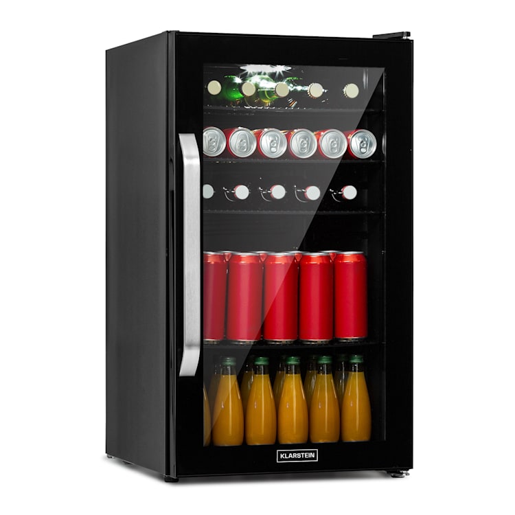 Beersafe 3XL Onyx, chladnička, 98 l, 4 police, panoramatické sklenené dvierka 98 Ltr | Onyx