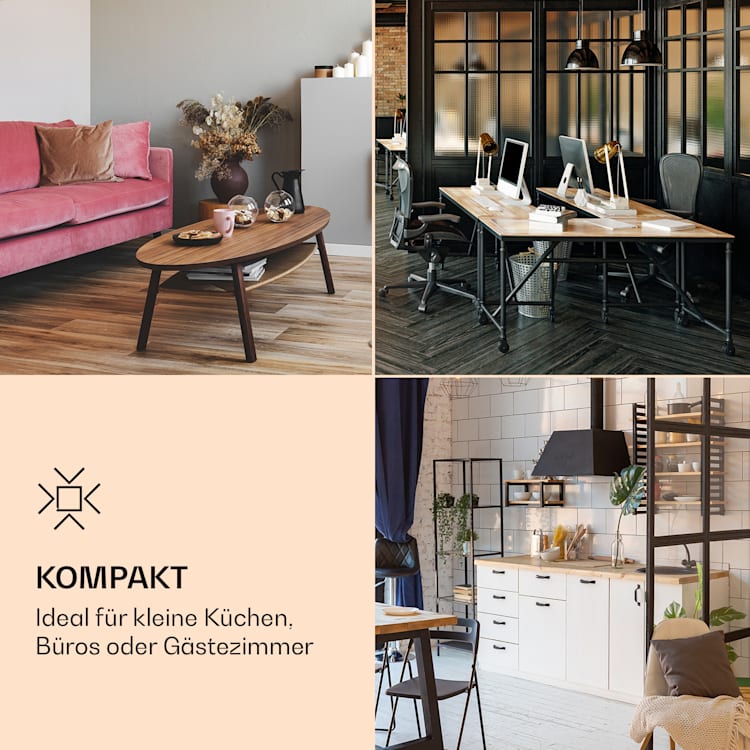 PopLife Getränkekühler Kühlschrank 0-10°C Retro-Design 48 Ltr | Schwarz