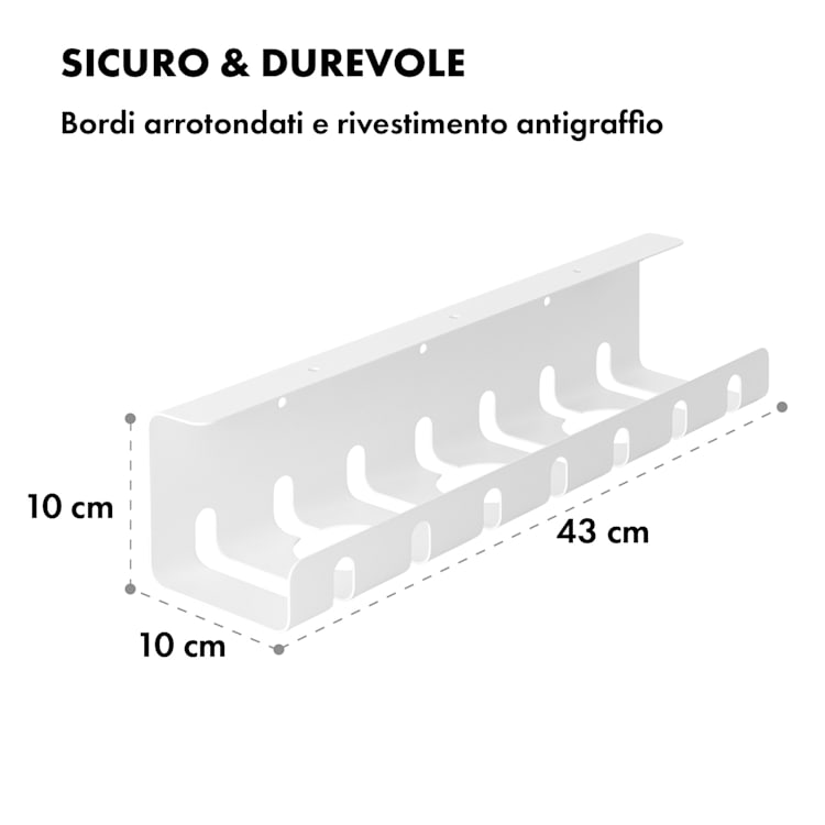 Tacora - Passacavi per ciabatte multipresa, da scrivania  Bianco
