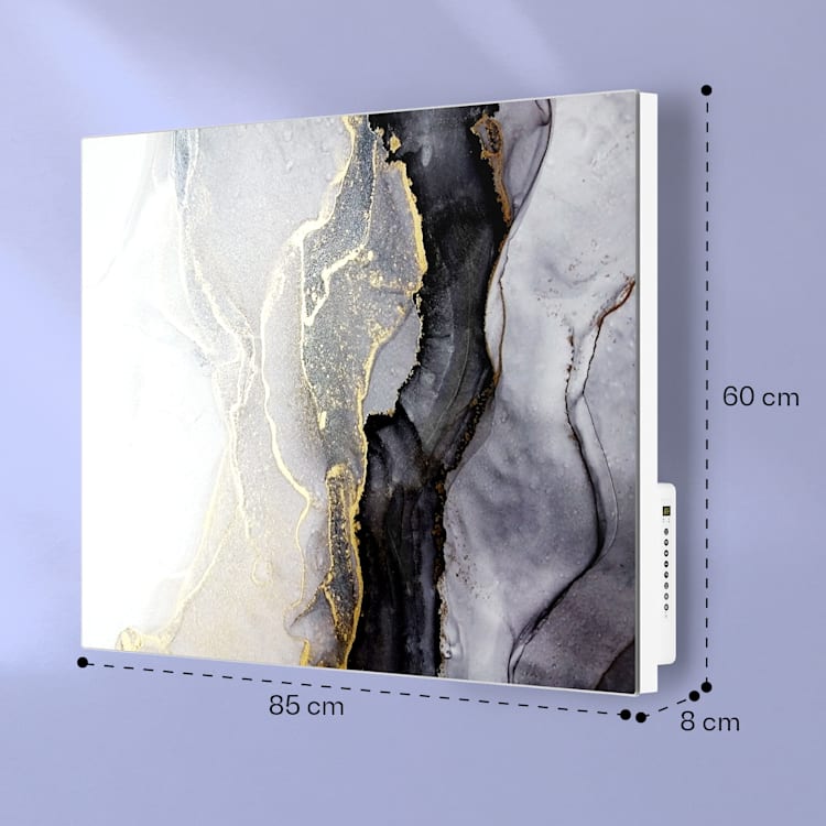 Mojave 750 smart, infravörös hősugárzó 2 az 1-ben, konvektor, 85 x 60 cm, 750 W, RGB világítás 750 W (60 x 85 cm) | üveggolyó