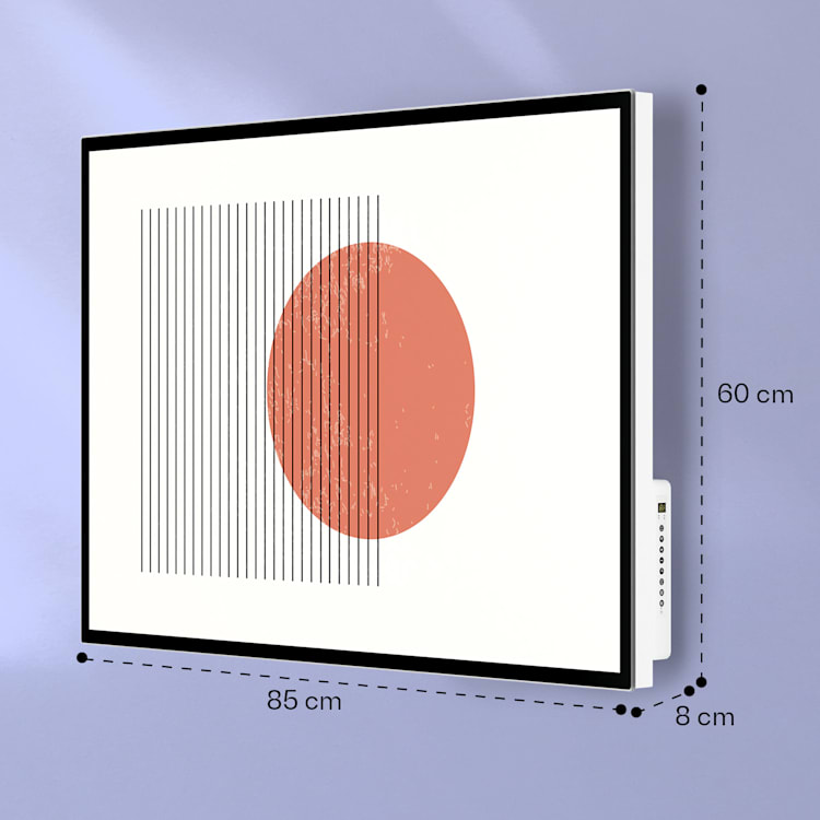 Mojave 750 calentador inteligente 2 en 1 Convector de infrarrojos 85x60 cm 750 W con luz RGB 750 W (60 x 85 cm) | Geometric
