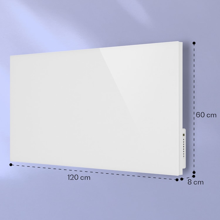 Mojave 1000 pametni grijač 2 u 1 infracrveni konvektor 120x60cm 1000W RGB rasvjeta 1000 W (60 x 120 cm) | BIjela