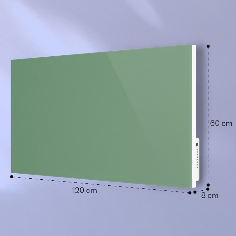 Mojave 1000 calentador inteligente 2 en 1 Convector de infrarrojos 120 x 60 cm 1000 W con luz RGB 1000 W (60 x 120 cm) | Verde