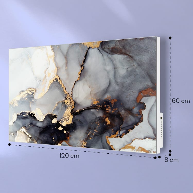 Mojave 1000 pametni grijač 2 u 1 infracrveni konvektor 120x60cm 1000W RGB rasvjeta 1000 W (60 x 120 cm) | mramor