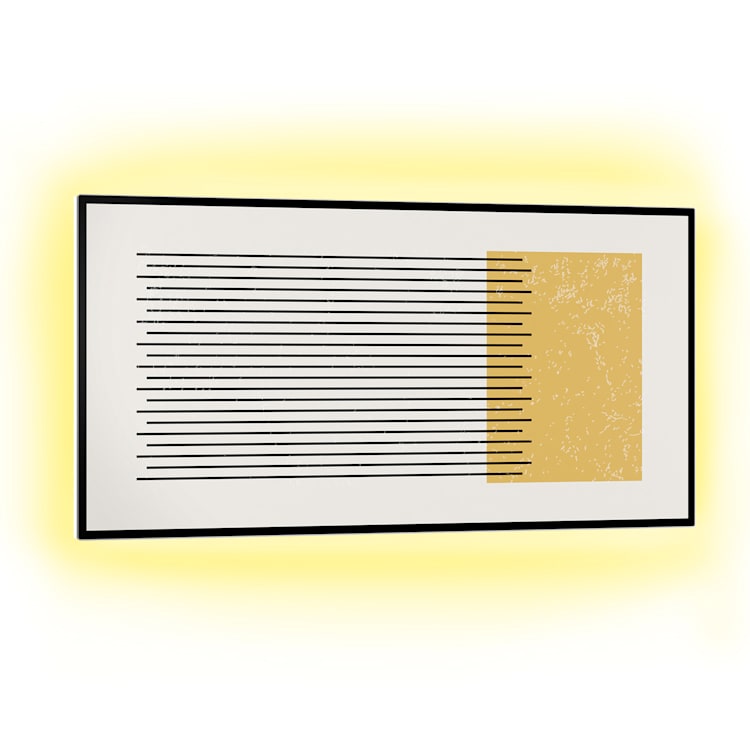 Mojave 1000 calentador inteligente 2 en 1 Convector de infrarrojos 120 x 60 cm 1000 W con luz RGB 1000 W (60 x 120 cm) | Geometric