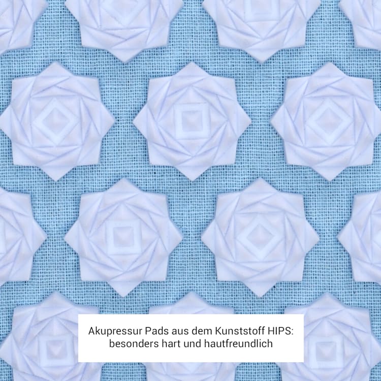 Atilla Akupressurmatte mit Kissen Baumwolle-Leinen Blassblau