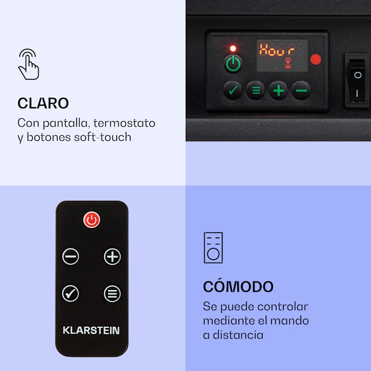 Dukono Chimenea eléctrica 1800 W Llamas led Calefactor ventilador Temporizador Compartimento de madera Blanco